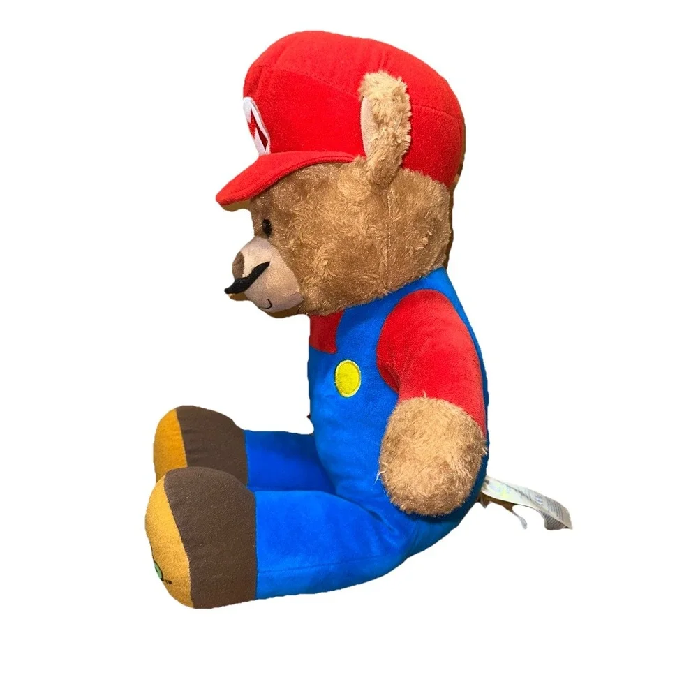 Nintendo Build A Bear Super Mario‎ Bros Stuffed Plush Bear DISCONTINUED BAB 2017